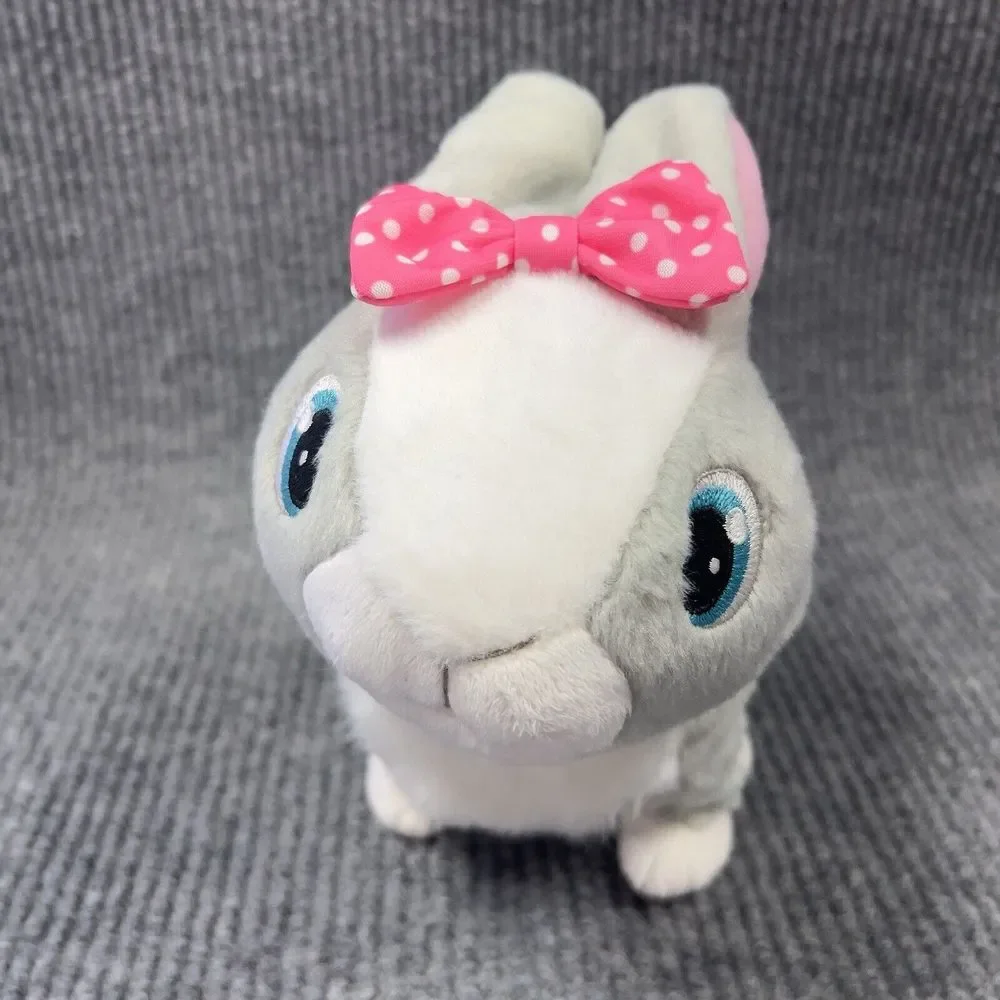 Club Petz BETSY The Gray BUNNY 10” Plush Rabbit IMC Toys Interactive Embroidered